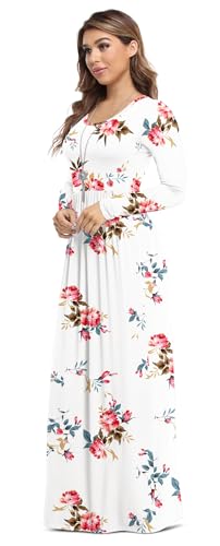 Image of VIISHOW Women's Long Sleeve Loose Plain Maxi Dresses Casual Long Dresses with Pockets