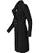 Navahoo Damen Mantel in Wollmantel-Optik langer Trenchcoat mit Reverskragen Wooly Schwarz Gr. S