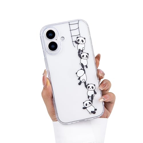 Einaily Hülle für iPhone 17 Case Crystal Clear Handyhülle Mode Chic Herz Muster Ultra Dünn Transparent Klare TPU Silikon Bumper Stoßfest Kratzfest Schutzhülle für iPhone 17 Slim Case Cover