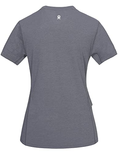 Little Donkey Andy Women's Short Sleeve Quick Dry T-Shirt Sun Protection Workout Stretch Basic Tops Tee (Steel Gray Xs) #TOP2