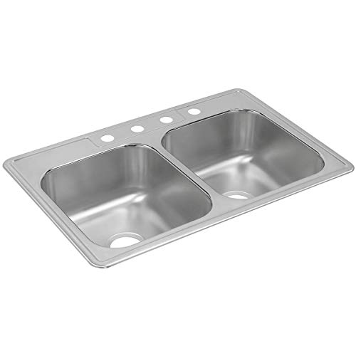 Elkay Dxr33224 Dayton Equal Double Bowl Drop-In Stainless Steel Sink #TOP2