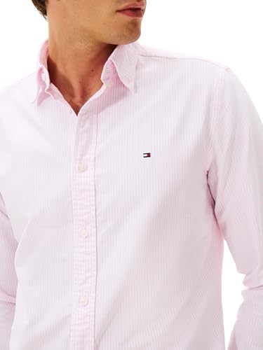 Image of Tommy Hilfiger Men's Long Sleeve Oxford Shirts in Regular Fit, Men's Button Down Shirts, Also Available in Big and Tall