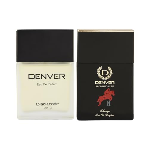 Image of DENVER Black Code & Champ Perfume For Men - 60ML Each, Pack Of 2| Long Lasting Perfume Body Scent For Men