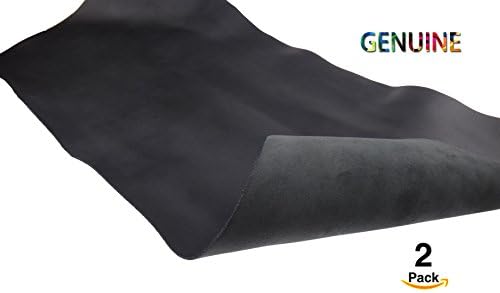 Genuine Cowhide Genuine Cow Leather Genuine Leather Hides Cow Skin Various Colors And Sizes Tooling Leather Shapes Leathercraft Accessories Supplies Leathercraft (black, 0.7X0.7 (FOOT)(2PACK))