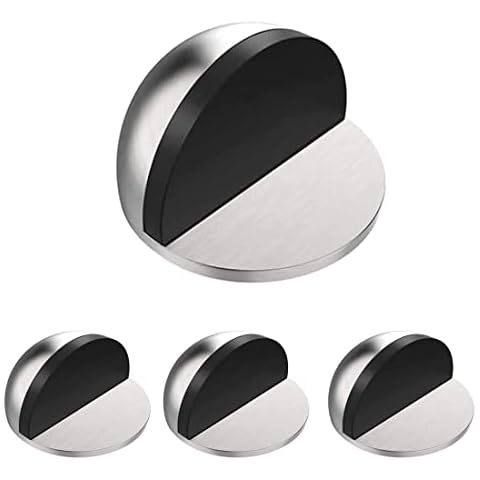 4 Stück selbstklebende Türstopper von Skoye, Edelstahl Cover