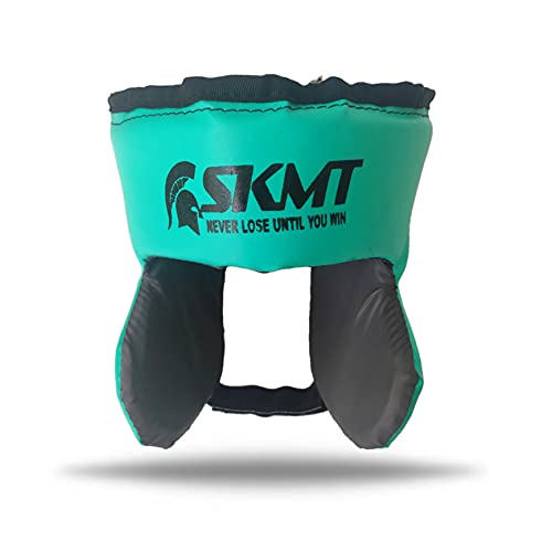 Image of SKMT Never Lose Until You Win Kids Boxing Kit with Filled Punching Bag, Gloves and Headgear, Age 7-13 Years (C Green)