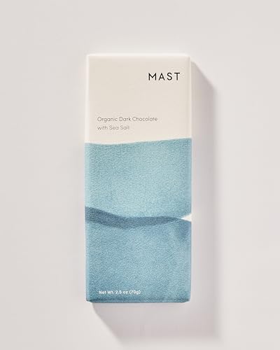 Mast Chocolate Bars | 6 pack | Organic, Kosher | Classic 2.5oz each (6 Bars, Organic Dark Chocolate with Sea Salt)