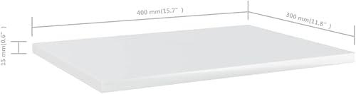 Miniatura 364 de Juego de 4 tableros de estantería, paneles de repuesto, unidades de almacenamiento, estantes de exhibición organizadores, gris hormigón, 31.5 x 11.8