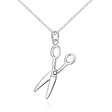 925 Sterling Silver High Polish Hair Stylist Scissor Charm Pendant Scissors Unique Design Pendant Women's Jewelry