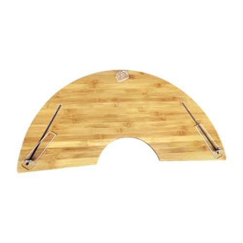 Soporte de bambú para pintar abanicos con placa acrílica regulable 2
