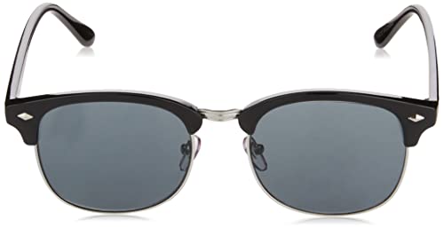 Unisex-Half-Frame-Sunglasses-Black-One-Size