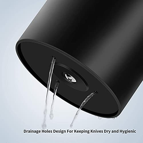 Universal Knife Holder, Round Knife Block Without Knives,Knife Block Storage Holder for Protecingt Blade Space Saver(Black) - Image 5