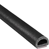 Trim-Lok D-Shaped Rubber Seal – .36” Height, 625” Width, 25’ Length – EPDM Foam Seal w/BT (3M) High Strength Bonded Tape, Weatherproofing for Doors/Windows on Cars,Trucks,RVs,Boats