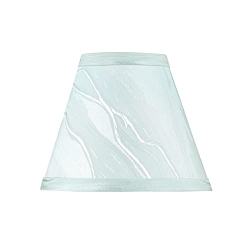 Image of Aspen Creative 51014-5, Empire Clip-On Chandelier Lamp Shade, Light Green, 3 inch Top x 6 inch Bottom x 5 inch Slant Height, Set of 5