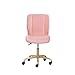 Make Your Room or Office a Fashionable,Yet Functional Space with Chic,Elegant,Durable and Comfortable Plush Velvet Office Chair,Pearl Blush Upholstery
