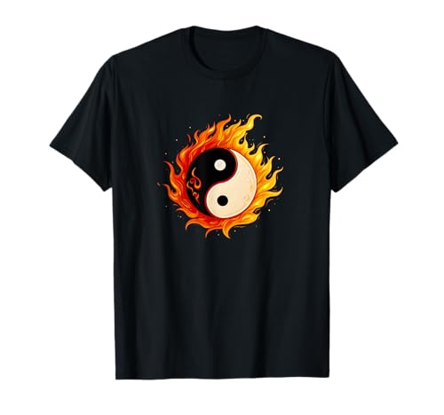 Yin Yang Fuego Feng Shui Quema Ying Yang Taoísmo Budismo Camiseta