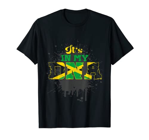 Bandera de Jamaica con texto en inglés "It's My DNA" Camiseta