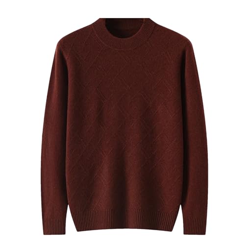 Ownwfeat Men Business Casual Cashmere Pullover Mock Turtleneck Warm Twisted Long Sleeve Pullover Sweaters
