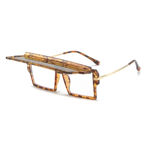 Flip Sunglasses Women's Mirror Retro Oversized Sun Glasses Men Luxury Retro Flap Shades