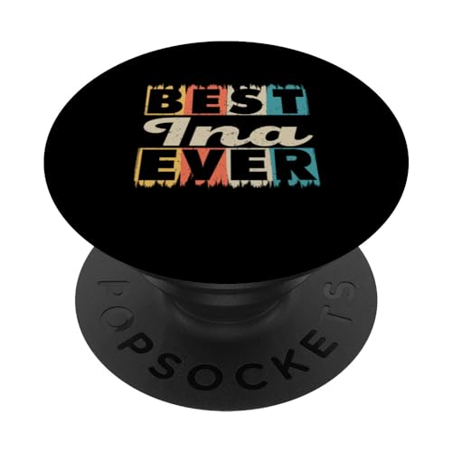 Retro Personnalisé Nom Best Ina Ever PopSockets PopGrip Interchangeable