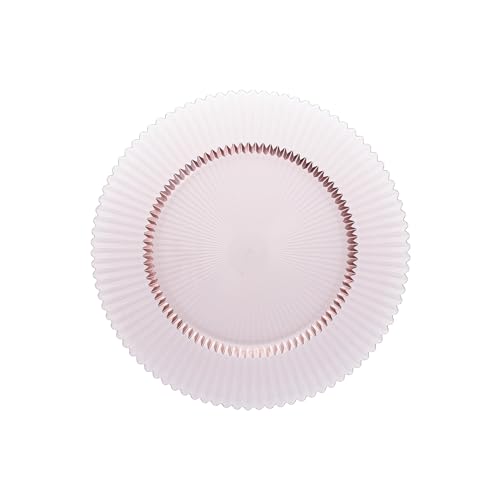 Fortessa Archie Glass, 12.8" Charger Plate (Set of 4), Pink by Fortessa - Used condition - US$59.06