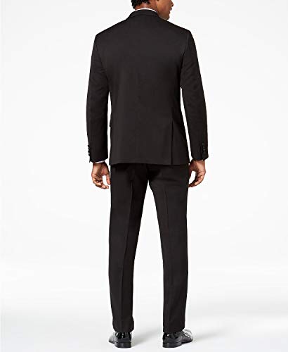 Adam Baker Men's Super 140's 100% Wool Slim Fit Two-Piece Notch Lapel Formal Tuxedo Suit3