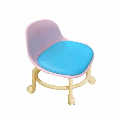 Image of Rolling Stool Wheels Kids Rolling Stool Easy to Move Roller Seat for Entryway, Living Room