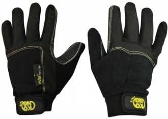 Kong Italy Full Gloves Aero, Suede Leather Gloves with Kevlar Reinforcement, Velcro Wrist, Nylon Back, EN 388:2019