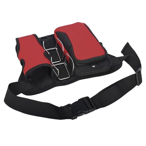 Riñonera de golf de viaje para hombres y mujeres, tela impermeable, cómoda para jugar a diario, para entrenamiento de campo de golf, bolsa de equipo de golf al aire libre, Red, Talla única