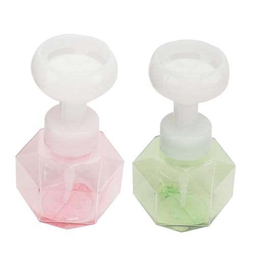GANAZONO 2Piezas Flor Facial Portátil Limpiador Champú y Loción Transparente