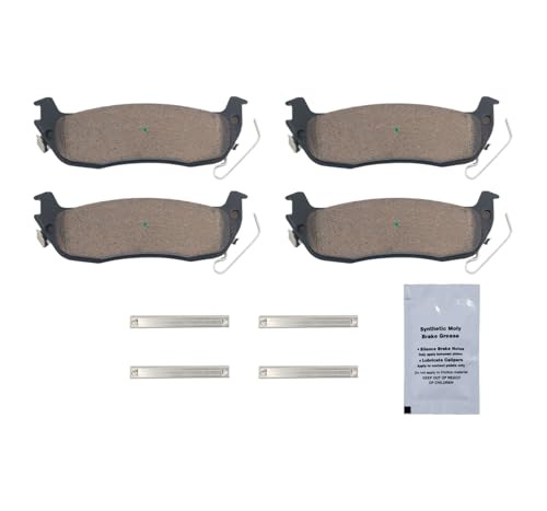 Image of HUSCH D1041 Rear Ceramic Brake Pads Kit Fit For INFINITI QX56 2004-2010, For Jeep Commander 2006-2010, For Grand Cherokee 2005-2010, For Nissan Armada 2005-2015, For Pathfinder Armada 2004