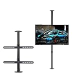 Soporte De Suelo Con Marco Giratorio De 360 Grados Para Tv Lcd - Mueble Suspendido Para Tv - Estante Giratorio Para Pared Divisoria - Base Giratoria Para Tv Con Inclinación Ajustable, Compatible Con