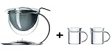 mono filio Teekanne 1,5 l mit integriertem Stövchen + 2 filio Teebecher