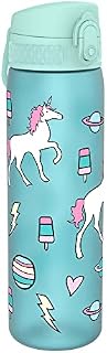 Ion8 Leak Proof Slim Water Bottle, BPA Free, Planet Unicorns, 500ml (18oz)