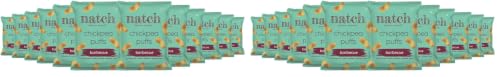 Image of Natch Chickpea Protein Puffs, Healthy Snacks, Rich in Fiber, Not Fried Not Baked Gluten Free, Vegan, Trans Fat Free, Barbecue, 20g each (Pack of 24)