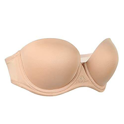 Haci Full Coverage Strapless Bra For Women Multiway Underwire Bras(Beige,38H) #TOP16