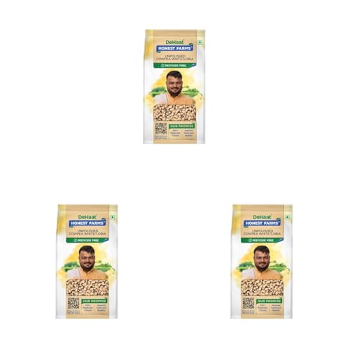 Image of DeHaat Honest Farms Pesticide Free Unpolished Cowpea White /Lobia 500 GM (Pack of 3)