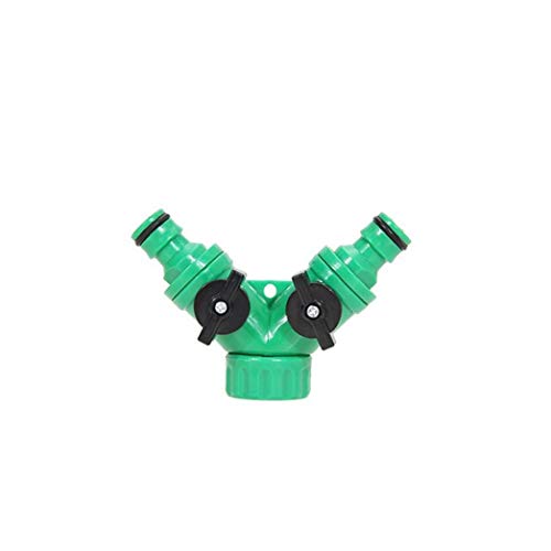 Garden Hose Pipe Tube Splitter 2 Way Connector Drip Hose Y Adaptor Tap Quick Turn Off Tool 1 Piece