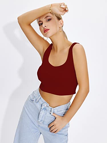 Image of Shasmi Women Crop Top, Ribbed, Stylish Tank Top, Soft and Comfy Fabric has Some Stretch