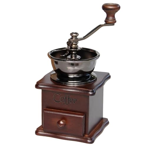 Molinillo manual de granos de café – Molinillo de mano retro de hierro fundido | Trituradora portátil con mecanismo ajustable para semillas de cereales en polvo hierbas hierbas herramienta tradicional