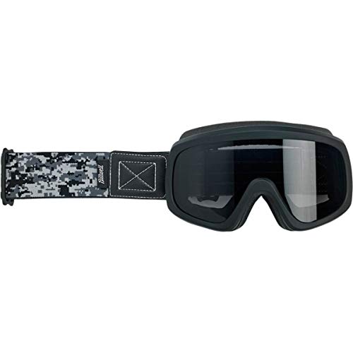 Biltwell Overland 2.0 Goggles - Grunt Satin Black Frame Grey Camo Strap