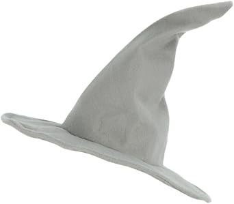 Topcosplay Unisex Grey Wizard Witch Hat Halloween Costume Accessories