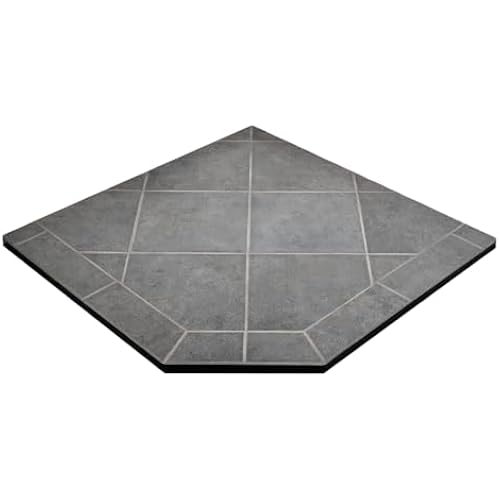 Comfortbilt Corner Hearth Pad for Pellet Stove or Wood Stove in Mill Black