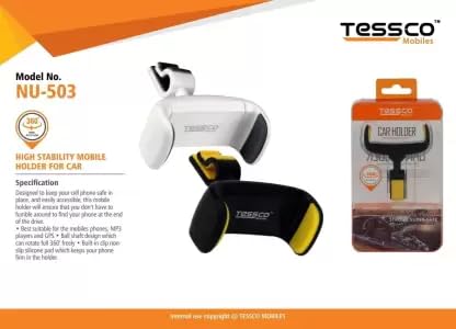 Image of Tessco NU-503 The 360 High Stability Car Holder Grey