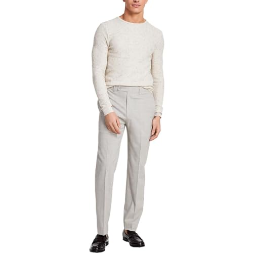 Calvin Klein Mens Jerome Plaid Dress Pants Beige 40/30