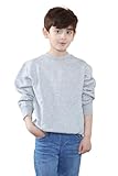 ✿ Sweat d'école en polaire : ce pull en polaire à manches longues pour enfants de style uni unisexe pour filles et garçons couleurs rouge, royal, noir, gris, anthracite, lilas, rose layette et rose vif est un pull unisexe. Ce sweat-shirt d'uniforme scolaire est unique dans un design élégant et de qualité supérieure.
