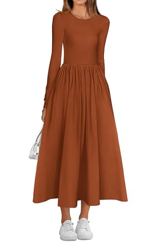 BTFBM Casual Long Sleeve Dresses Spring Dresses 2025 Wedding Guest Dress Midi Dress Flowy Bohemian Long Dress