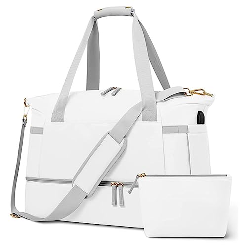 Sac de voyage pour avion et natation étanche blanc avec grand volume