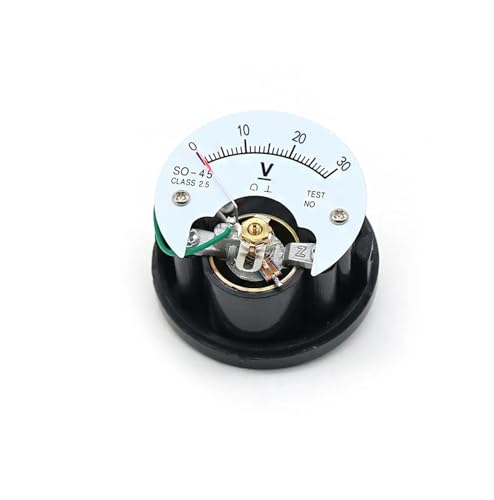 Voltmètre à pointeur circulaire DC 15V cadran analogique de tension continue - 3