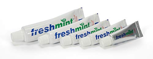 144 Tubes Of Freshmint® 0.6 Oz. Anticavity Fluoride Toothpaste, Tubes Do Not Have Individual Boxes For Extra Savings, Travel Size #TOP5